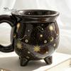 Funny Gift for Friends Halloween Coffee Mug with Ergonomic Handle, 380ml Capacity, Ceramic Pot Shaped Novelty Cup, Hot And Cold Beverages Drinking Cup