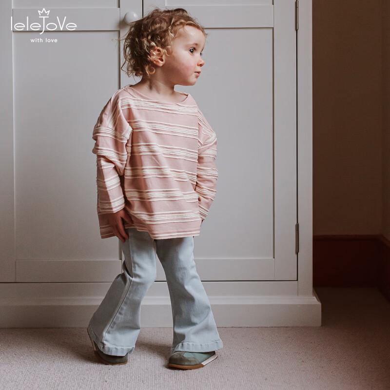 LELE JOVE Kids  Striped Long Sleeve T-Shirt 90