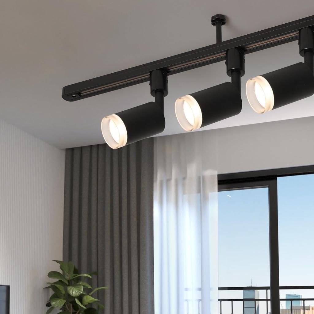 szbritelight Integrated LED Spotlights for Lighting Rails, 60W Equivalent (8.8W Power Consumption), 800lm, Warm White (3000K), Built-in LEDs, Duct