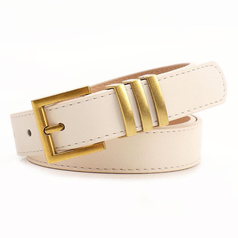 Light Luxury Retro Pin Buckle Belt for Women Simple and Versatile Jeans Decorative Belt High-end Suede Women's Belt