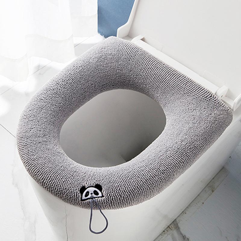 1 Uds. Funda para asiento de inodoro, calentador suave, alfombrilla lavable, cojín para asiento