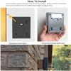 Solar Wall Light ABS Waterproof Up Down Outdoor with Built-in Li-ion Battery for Garden Yard Stairs Decoration Solar Panel Light