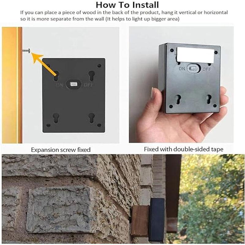 Solar Wall Light ABS Waterproof Up Down Outdoor with Built-in Li-ion Battery for Garden Yard Stairs Decoration Solar Panel Light