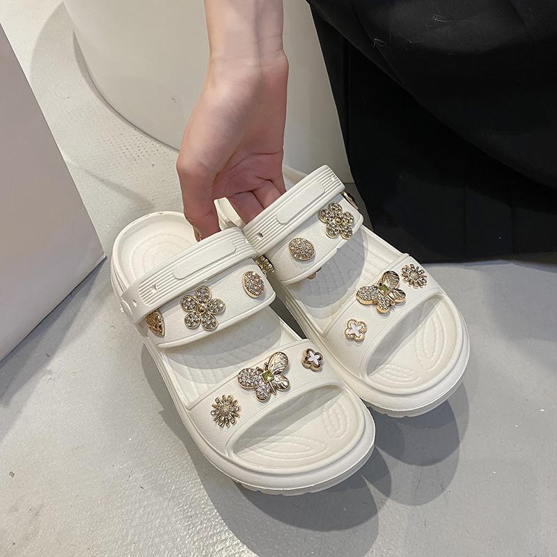 Fashion 2025 Women's Summer Slippers Thick Bottom Platform Sandals Casual Outdoor Beach Slides Soft EVA Home Slipper DIY Fashion Clogs