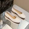 Bow Silver Flat Shoes Women's Gentle Evening Spring Summer Ladyshoes Candy Shoes Ballet Shoes