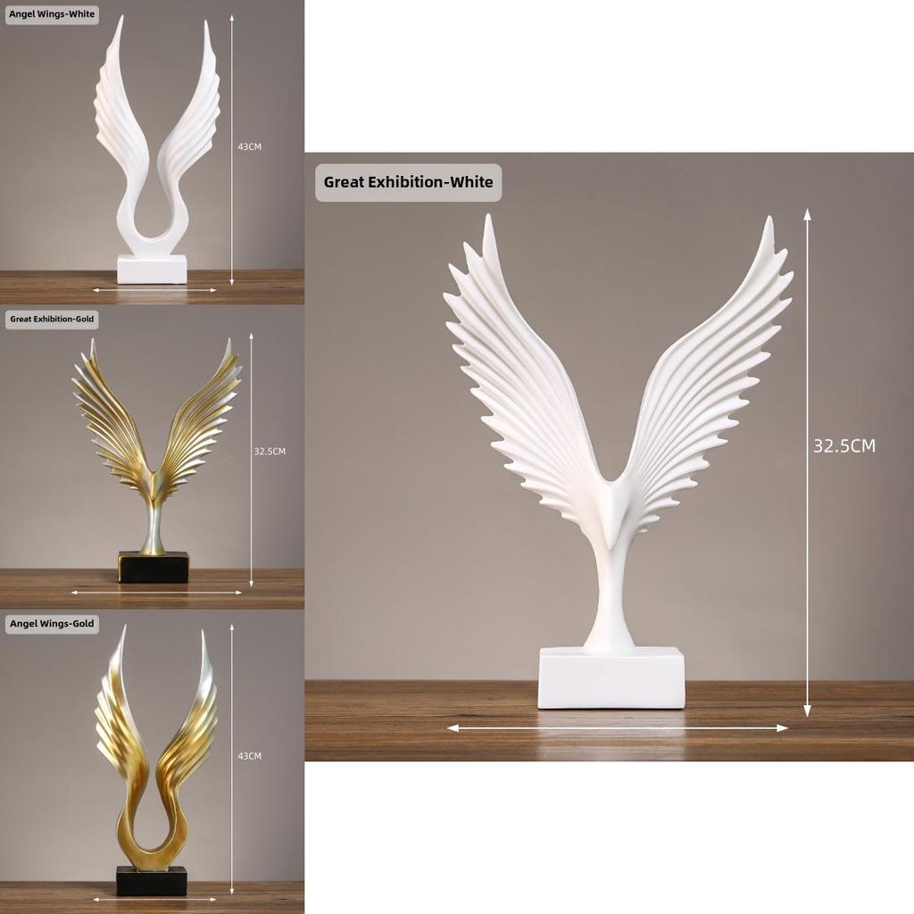 Angel Wing Eagle Resin Figurine For Modern Home And Office Display