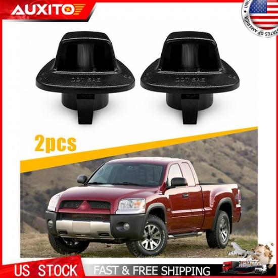 2X Rear License Plate Light Housings Black Fit 2006-2009 Mitsubishi Raider OEM