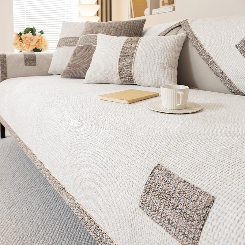 Sjofnil Sofapute Fire Sesonger Universell Sklisikker Pute Rimelig Luksusstil Moderne High-End Lær Sofatrekk Håndklepute