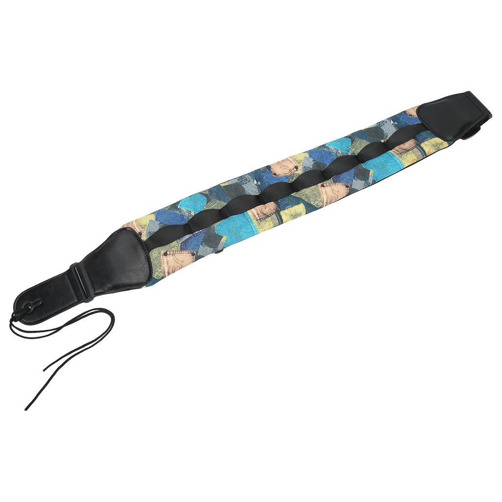 Adjustable Guitar Strap Polyester Fashionable Trendy Printing Decompression Bass Strap for Guitarist
