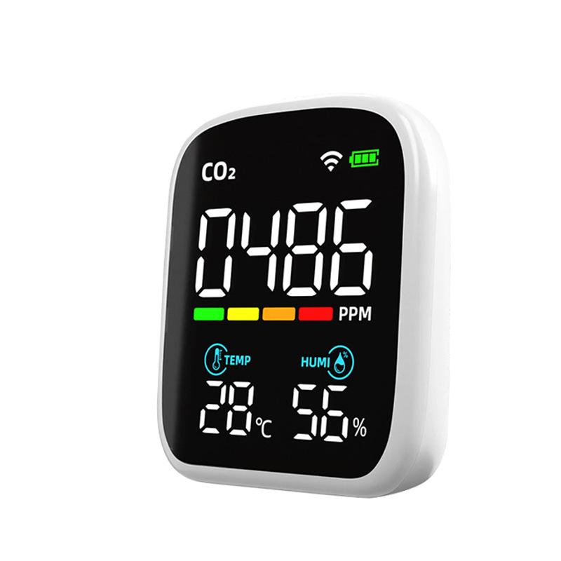 Infrared CO2 Detector with Tuya Temp & Humidity Sensor - Accurate Air Quality Monitoring