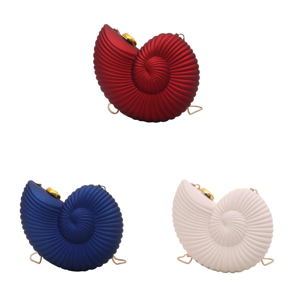 Asia Acrylic Sea Shell Crossbody Bag With Lock Closure For Daily Wear