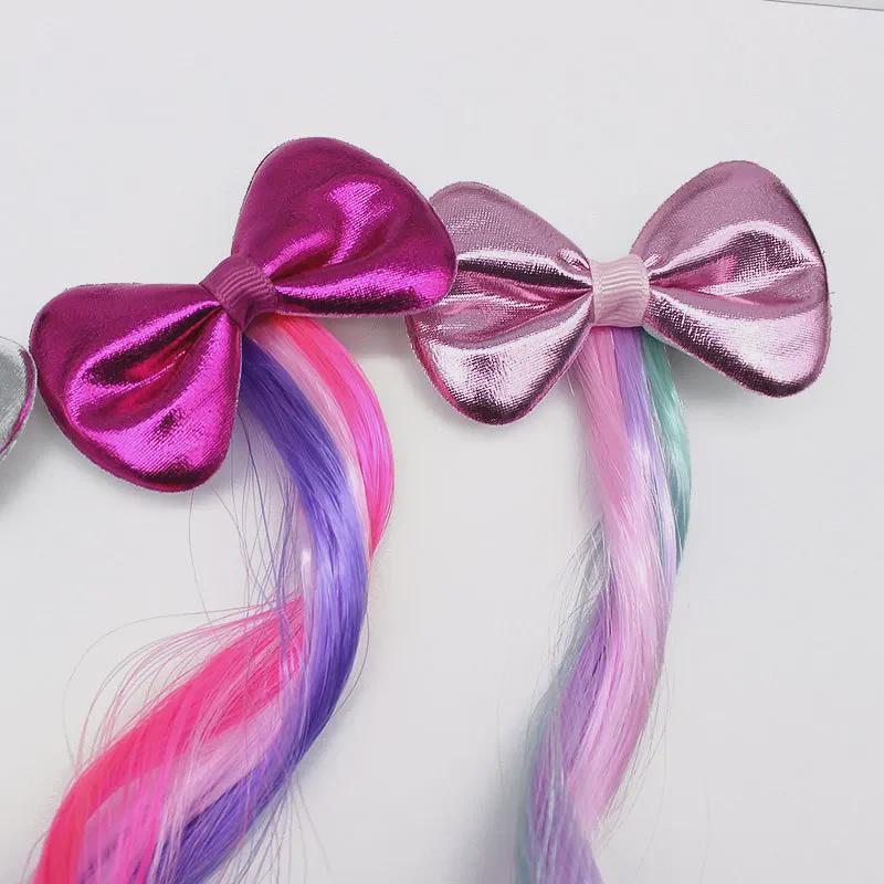Colorful Bow Baby Headdress: Wig Hair Clip Accessories for Babies and Children