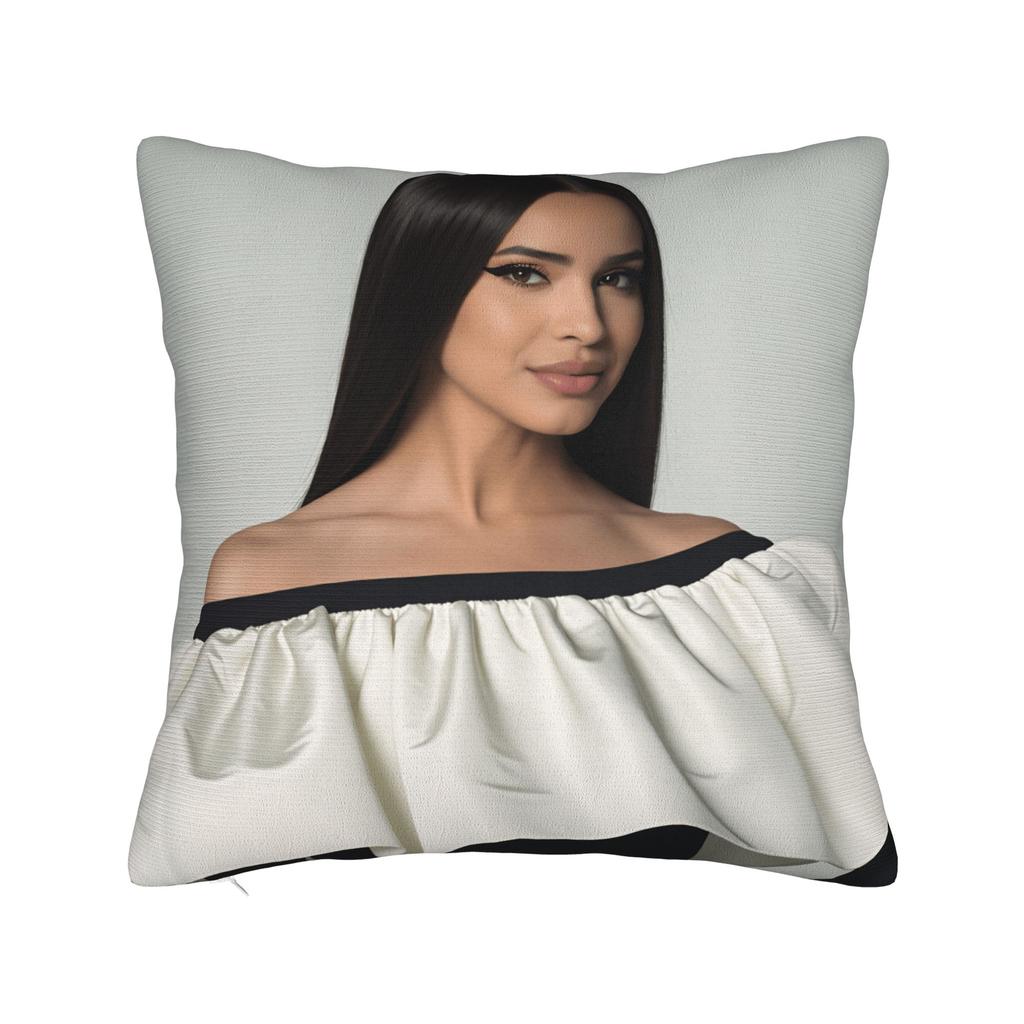 Actor S-Sofia C-Carson Pillow Cover  Novelty Pillow Case For Living Room Chair Soft Cushion Cover Birthday Present