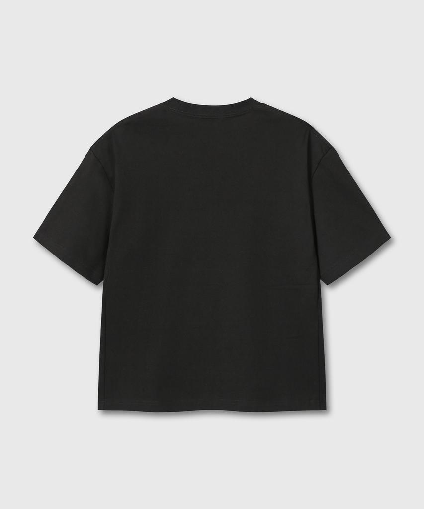 Daibeuin Uniform Crop T-Shirts (Black)