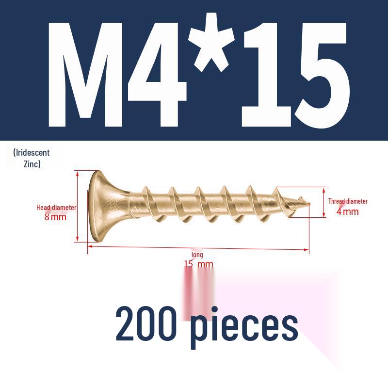 304 Stainless Steel Galvanized Hardened Coarse Thread Countersunk Flat Head Phillips Wood Screws