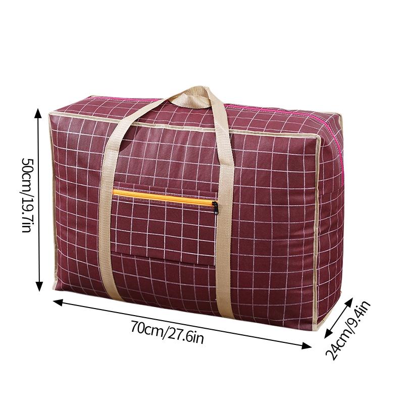 Large Luggage Bag Large Capacity Woven Bag Multifunctional Luggage Packing Bag Clothing Organizer Zipper Portable Moving Bags