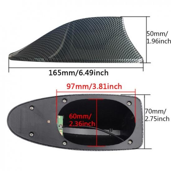 Fits Hyundai Sonata 2015-2020 Shark Fin Antenna Cover Carbon Fiber Black