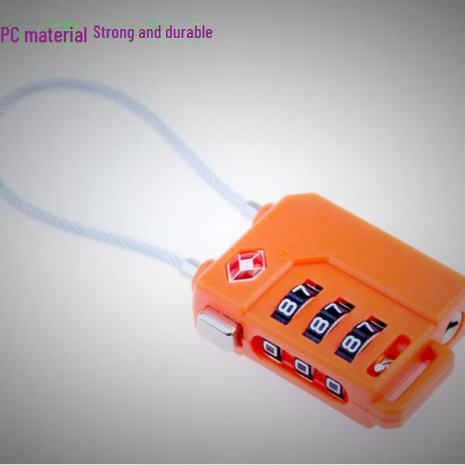 Lucchetto per bagagli con fune metallica TSA21100, Materiale PC, Nuovo di zecca, Confezione neutra