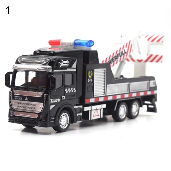 Realistic Alloy Police Rescue Transport Vehicle Pull back Car Eucation Kids Toy