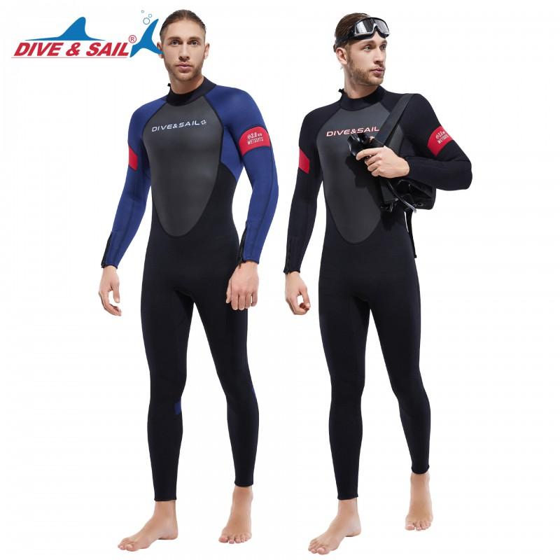 Fato de Neoprene 3mm Homem Mulher Corpo Inteiro Mergulho Surf Snorkel Proteção Térmica Resistência UV