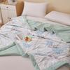 Linen Cotton Double-Layer Summer Quilt - Machine Washable, Cool, Ideal for Dorms.