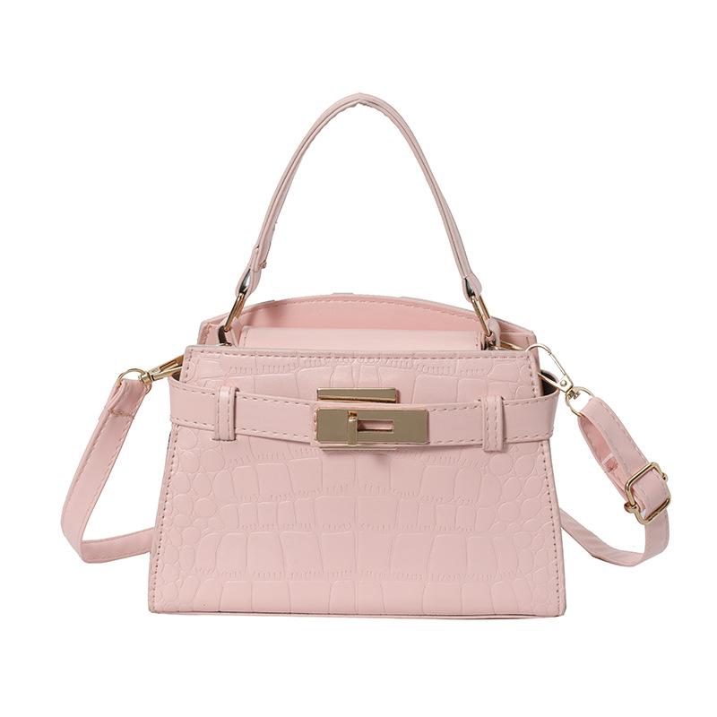 

Crossbody bag women s summer new small square bag fashionable women s bag portable shoulder bag casual simple messenger bag рожевий
