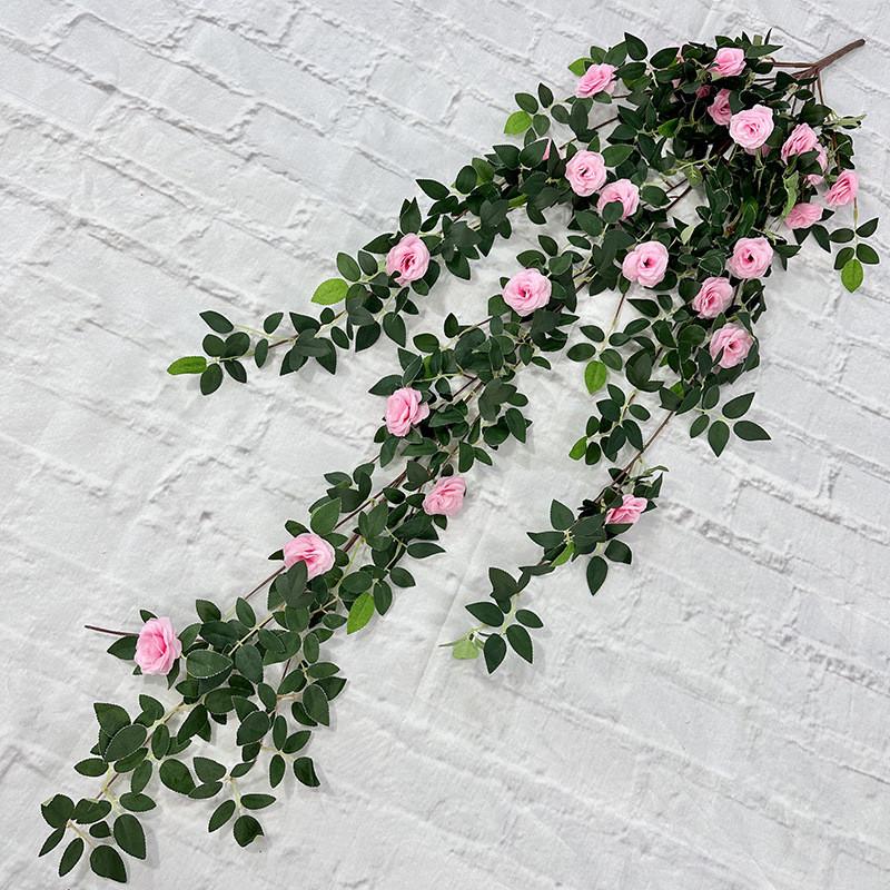 Love Lotus 12 branches Rose Art Mural Fleur de Soie Décoration Suspendue Pour Mariages et Photographie