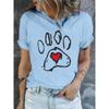 Fashion Women's Crew Neck Short Sleeve 3D Casual Color Printing Casual Short Sleeve Crew Neck T-Shirt