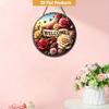 Vintage Welcome Sign Floral Wreath Round Rustic Wall Art Home Garden Farmhouse Decor