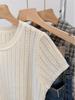 Korean Style Twist Hollow Knitted Short Sleeve Women's Spring/Summer 2025 Top