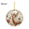 Office Holiday Decorations Christmas Acrylic Hanging Ornament, 2D Flat Double Side Printed Ornaments Santa Snowman Pendant for Tree Window,