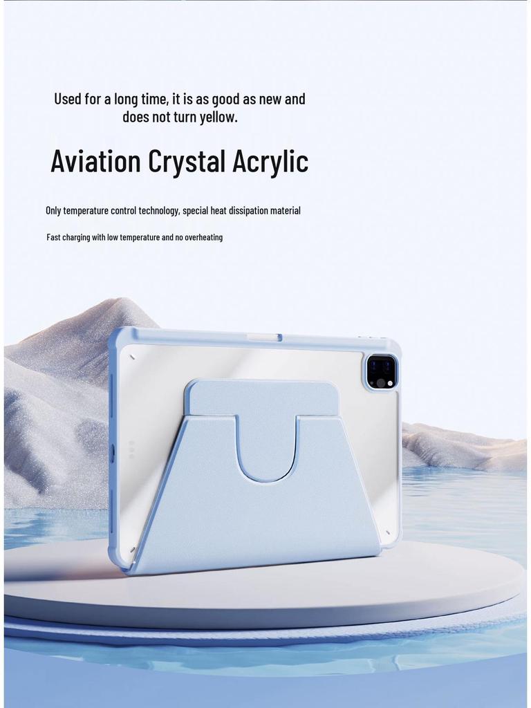 360° Rotating iPad Air 4/5 & Pro 13 Case with Adjustable 10.2/10.9 Inch Pen Slot