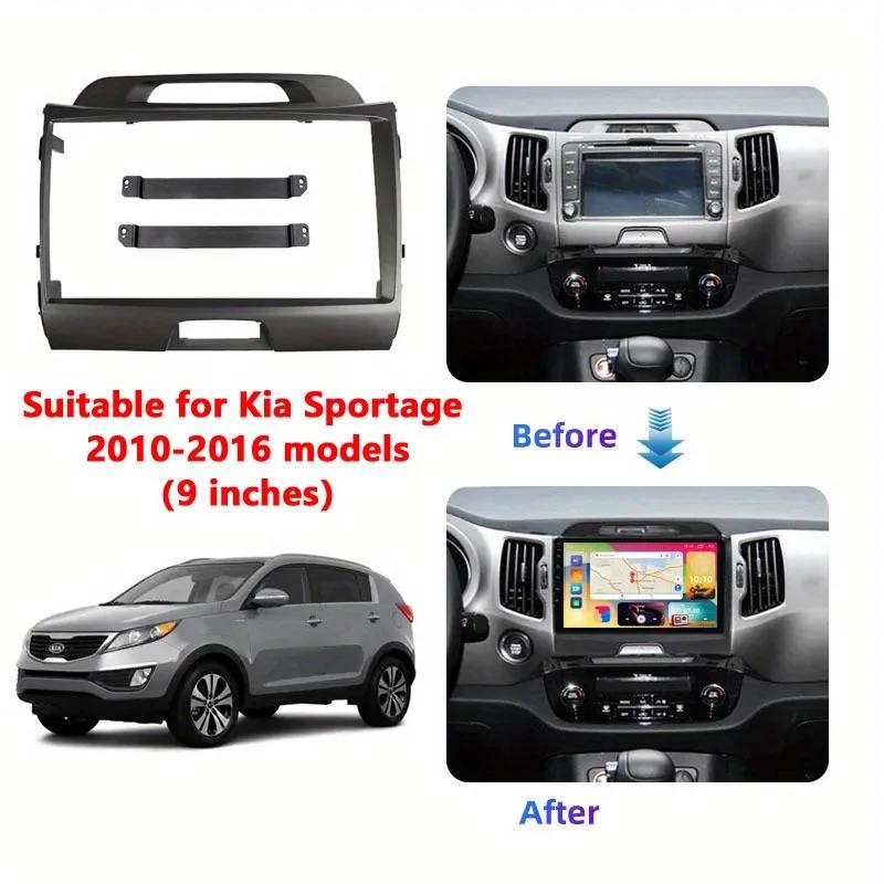 For Kia SPORTAGE 2010-2016 9 Inch Car Fascia Frame Decorative Panel Mounting Auto Interior Accessories