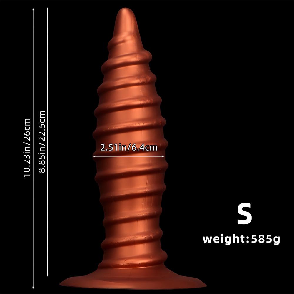 Silicone pointed super large super long 9cm thread, giant penis anal plug, boxing supplies super large super thick, male