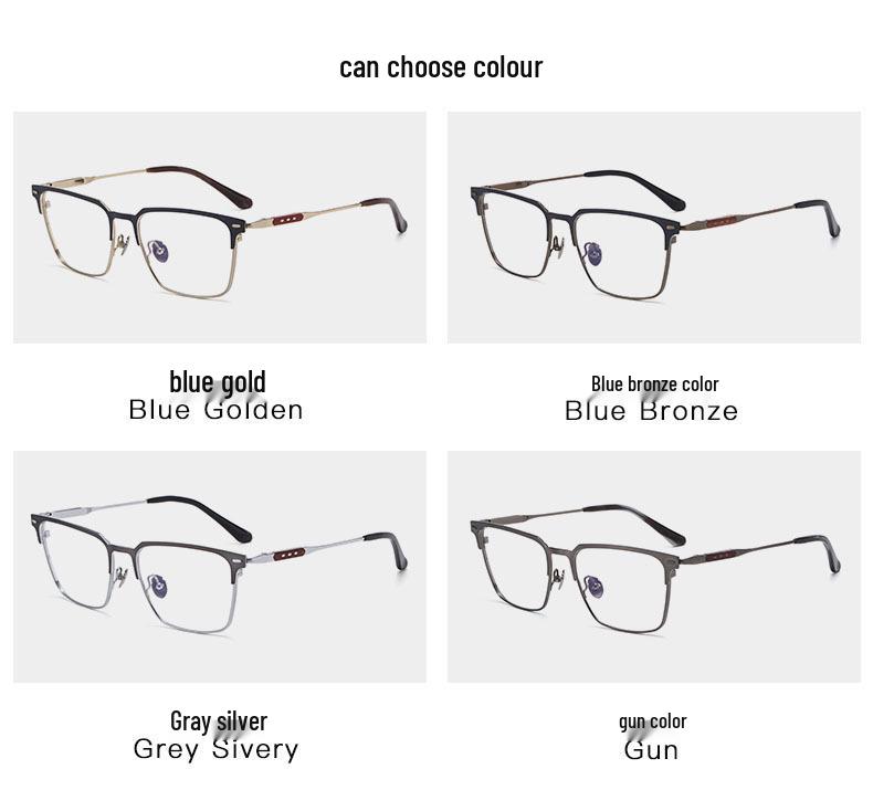 Ultra-Light Pure Titanium Rosewood Men's Fashion Eyeglass Frame