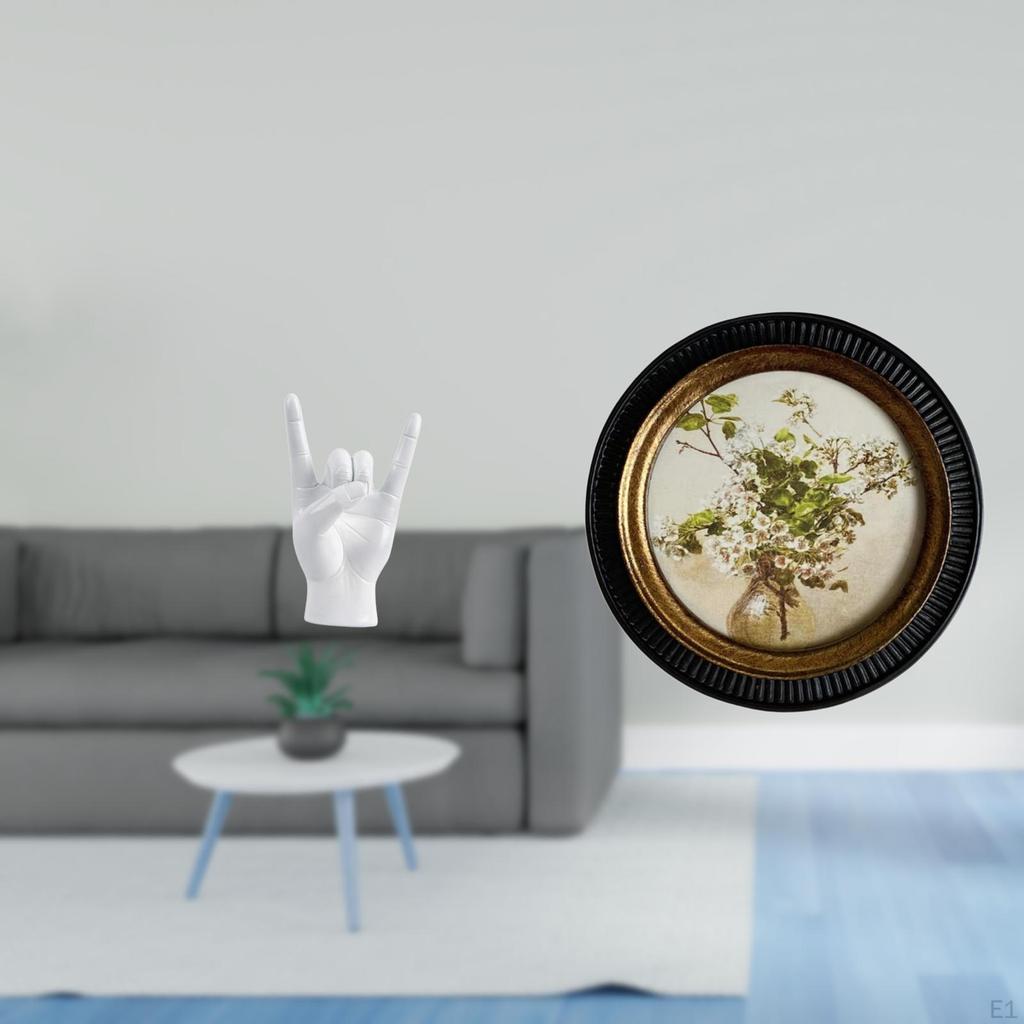 Creative Resin Hand Sculpture And Ornate Embossed Photo Frame for Unique Bedroom Restaurant Wall