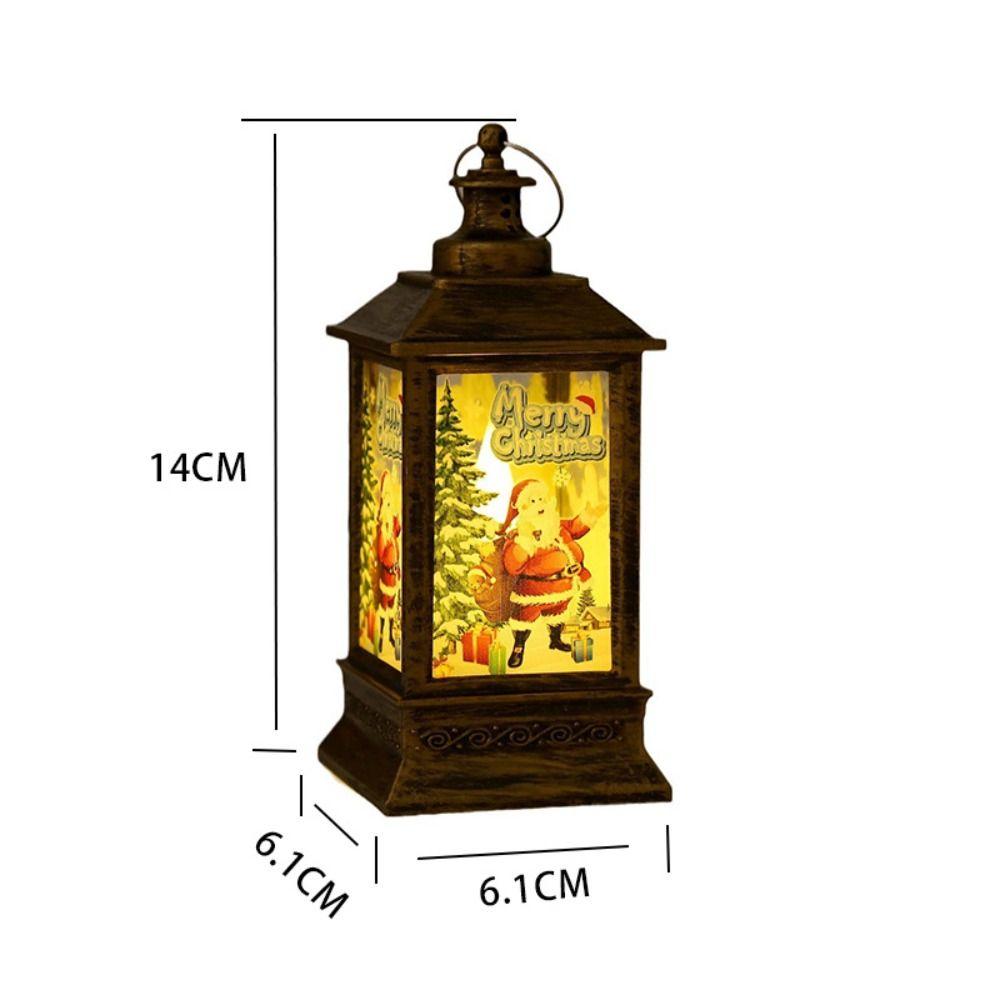 Santa Claus Snowman Glowing Christmas LED Light Portable Cute Xmas Tree Pendant Christmas Castle Exquisite Xmas Decor Party