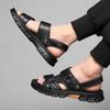 Summer Outdoor Beach Men Sandals Soft Sole Fashion Light Man Leather Sandals Luxury Sandals Men Sneakers Casual Breathable Shoes