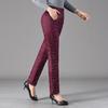 L~5XL Winter Pants Middle-aged Elderly Down Pants Women's Outer Wear High-waisted Large Size Plus Velvet Slim-fit Thick Women's Down Cotton Pants