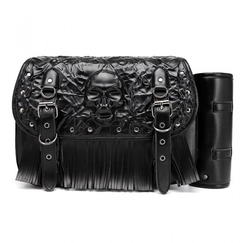 Sacoche latérale pour moto avec clous tête de mort Design Personnalisation Harley Style Rocker Accessoire de Touring