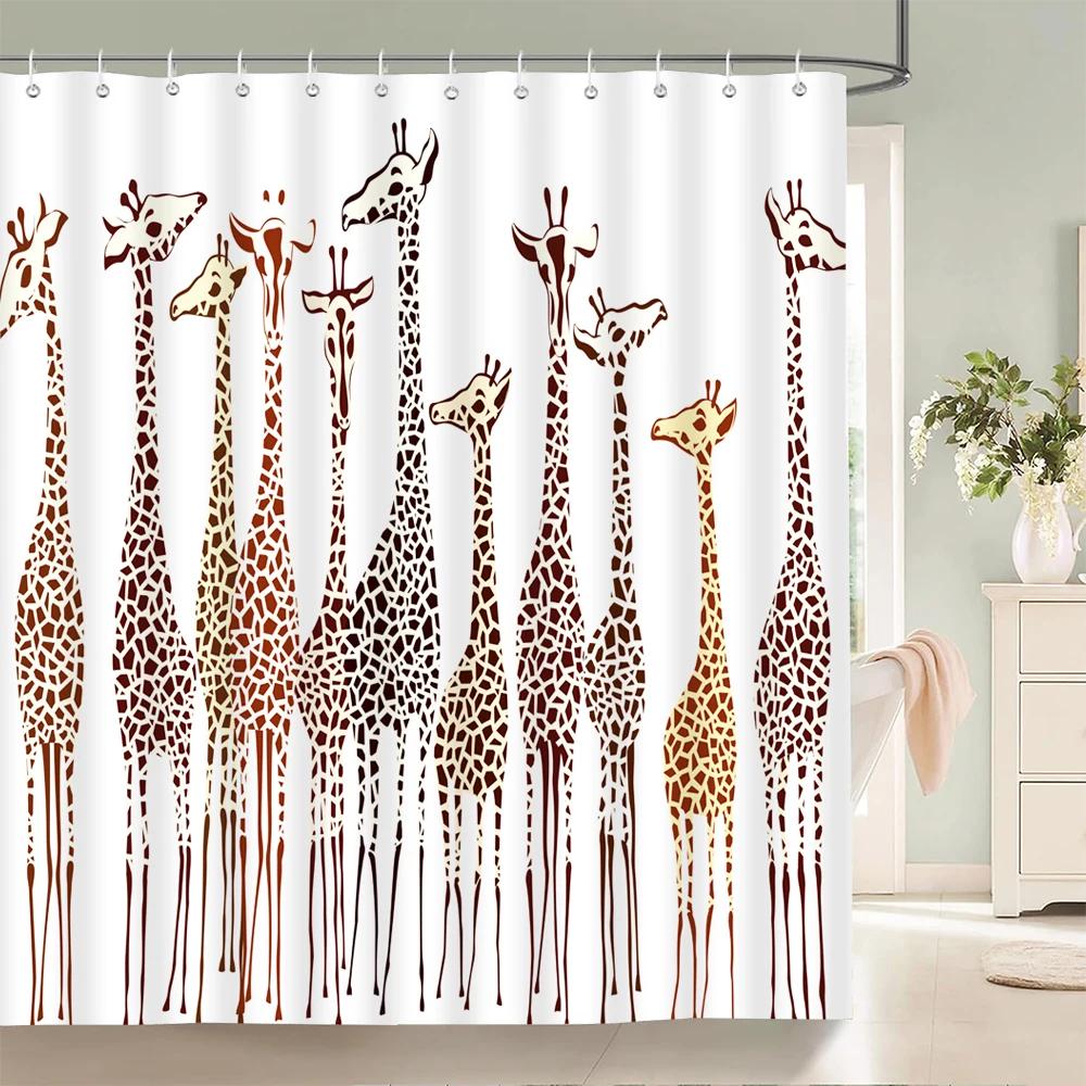 

Мультфильмы Животное Динозавр Кошка Собака Альпака Шторки для душа 3d Шторки для ванны Декоративные С крючком Полиэфирная ткань 180*240см Экран W90xH180cm