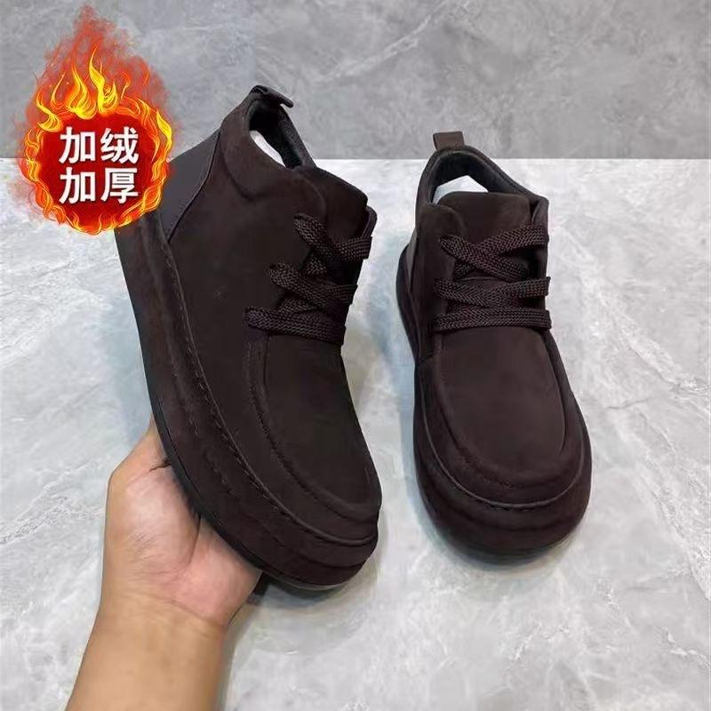 Pánská ležérní obuv Business Fashion Podzim Zima Nové Semišové pánské boty na řízení Mokasíny Kvalitní značková obuv pro muže