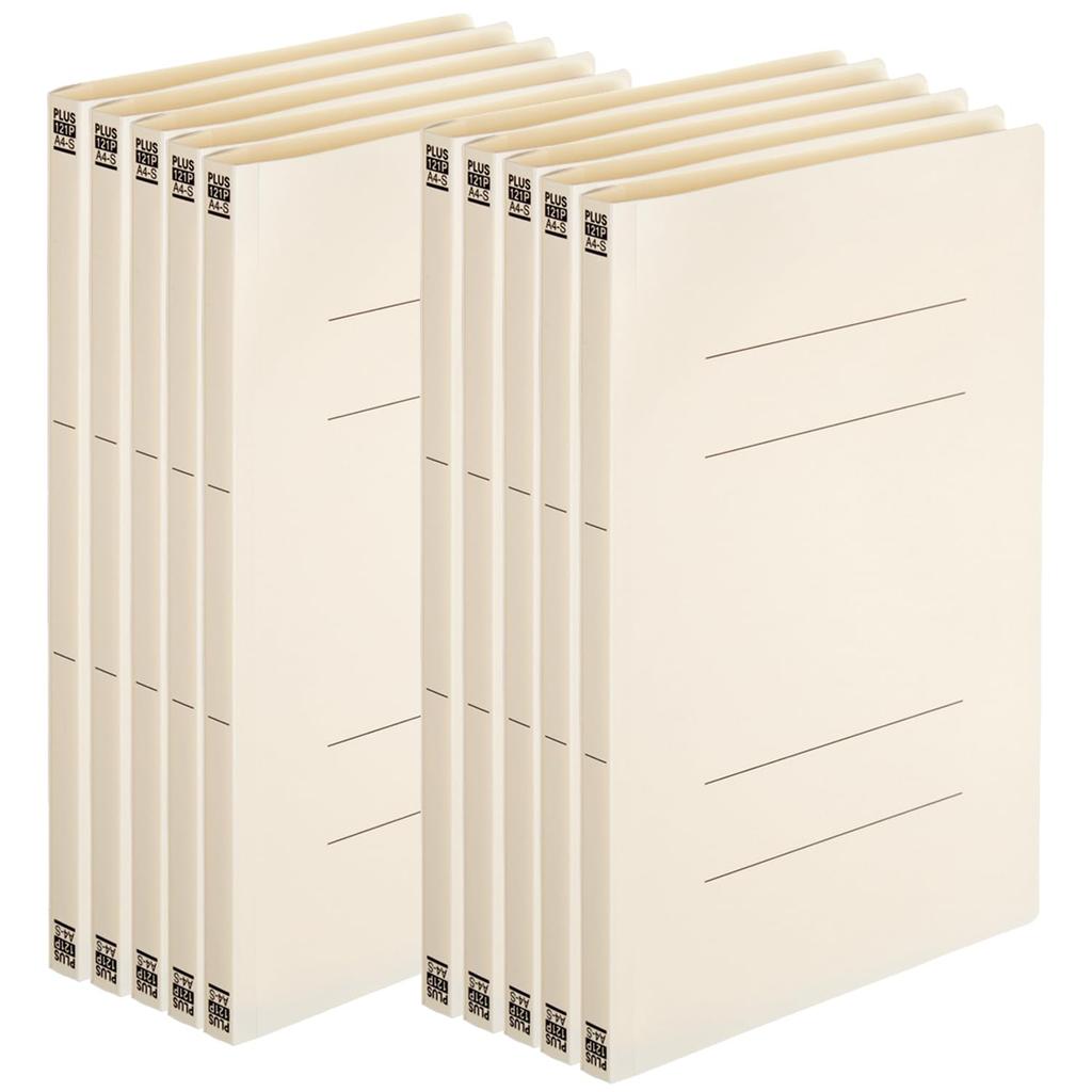 Plus PP flat file A4 vertical ivory 10 books No.121P 98-293×10