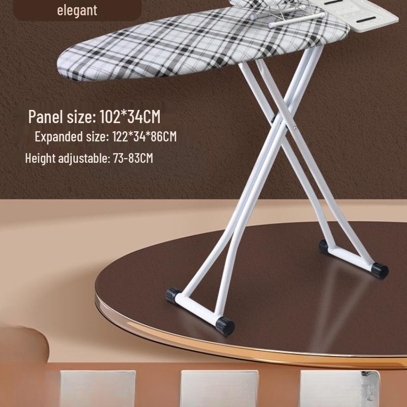 Large Folding Vertical Ironing Board with Widened Pad and Clothes Rack