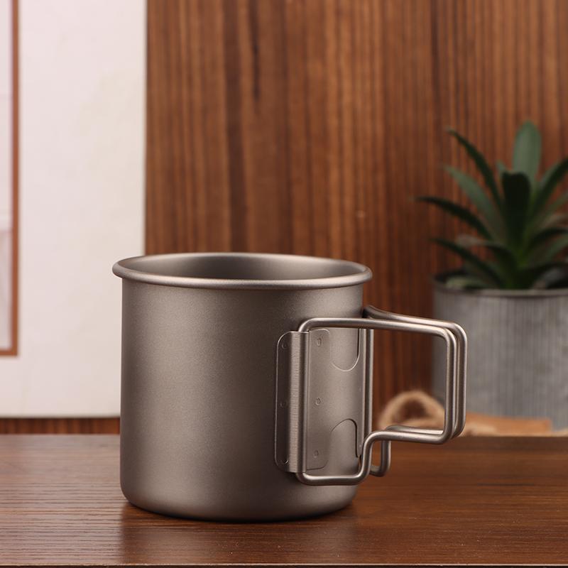 Tazza da campeggio Tazza in titanio Stoviglie da turista Utensili da picnic Attrezzatura da cucina per esterni Attrezzatura da cucina da viaggio Escursionismo