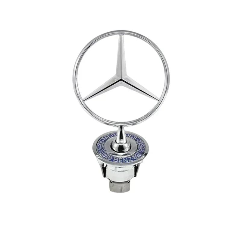 BAK1 3D Front Bonnet Hood Emblem Metal Badge for Mercedes Benz W204 W205 W202 W203 W208 W210 W220 GLA CLA GLC GLK GLE Car Accessories