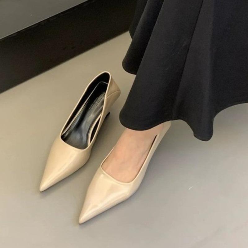 Luxury Pumps Shoes for Women Heeled Woman Medium Heel Stiletto Heels High Sandal Party Office Elegant Brown Small Heel Sexy