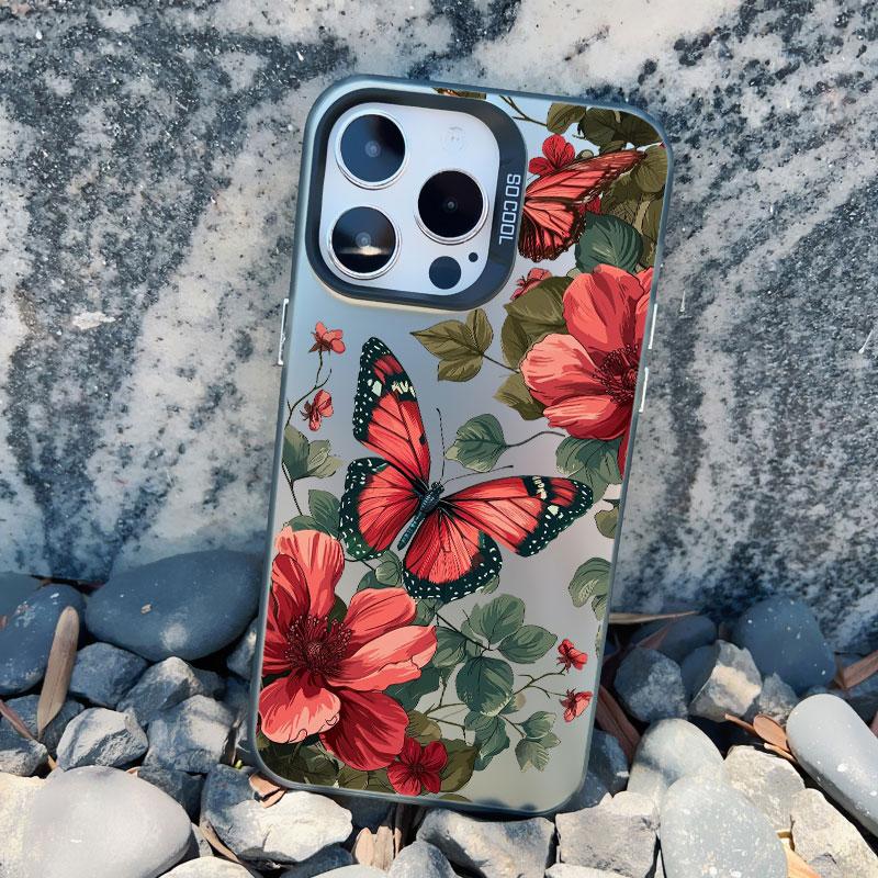 Vintage Elegant Pink Peony Flower Phone Case for Iphone 16 15 11 12 14 Pro Max 13 Mini Pro Max 15 14 Plus Shockproof Laser Cover