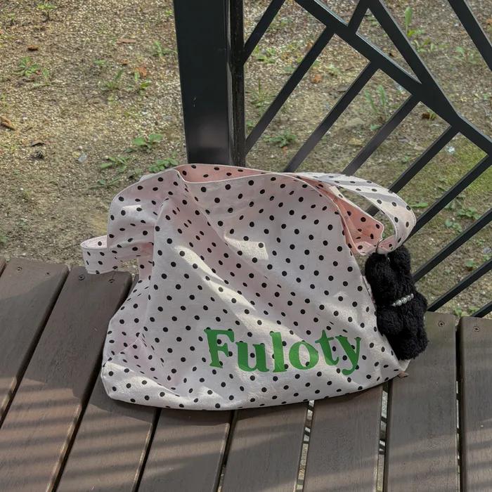 Dot eco bag pink