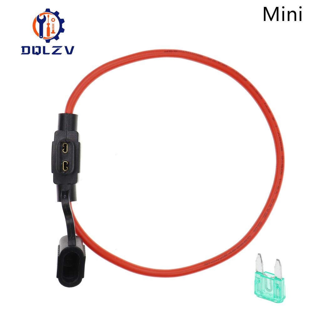 

Waterproof 32V Mini Small Medium Auto Fuse Holder 18/1614/12/10AWG and Car Blade Fuse 2A 3A 5A 7.5A 10A 15A 20A 25A 30A 35A 40A 5A&18AWG